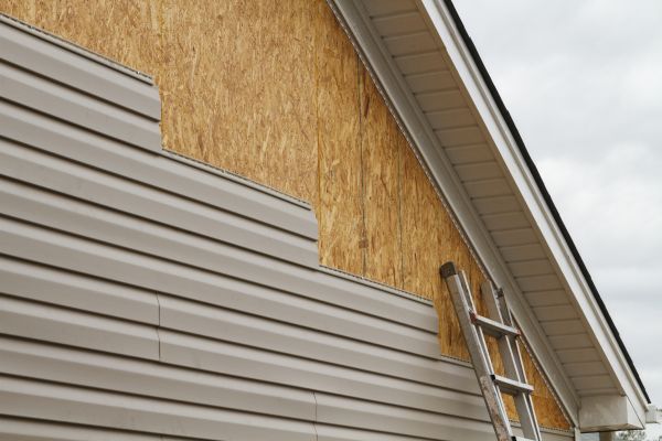 Grey Vinyl Siding Installation in Marion