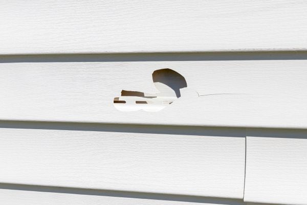 White Vinyl Siding Repair in Marion
