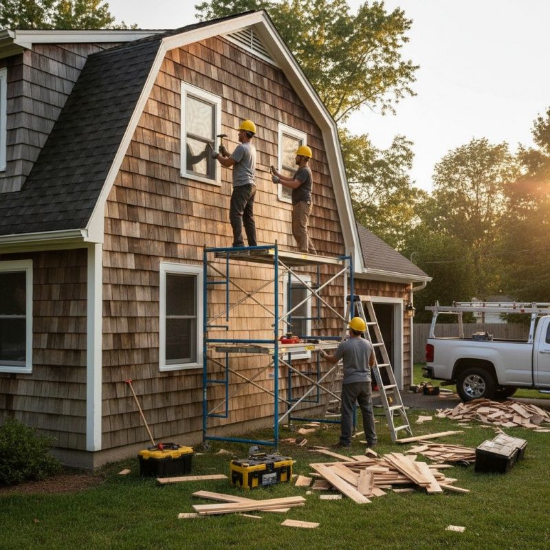 Cedar Siding Installation detail